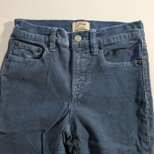 J.Crew Lookout hi-rise skinny blue corduroy pants